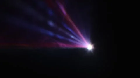 Projector Lens Emitting Colorful Rays Stock Footage 271491335