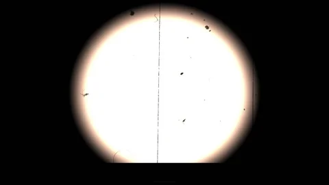 Projector light blinking while presenting Stock Footage 138551321