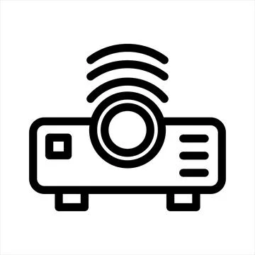 Projector line icon vector illustration isolated on white background Stock Illustration