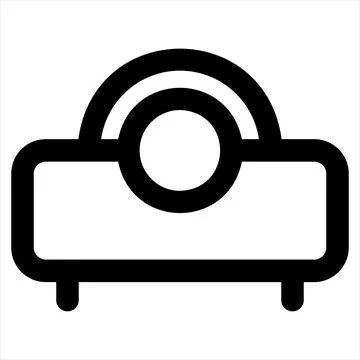Projector line icon vector illustration isolated on white background Stock Illustration