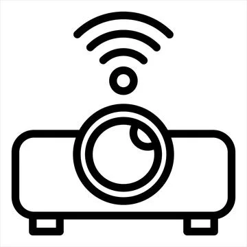 Projector line icon vector illustration isolated on white background Stock Illustration
