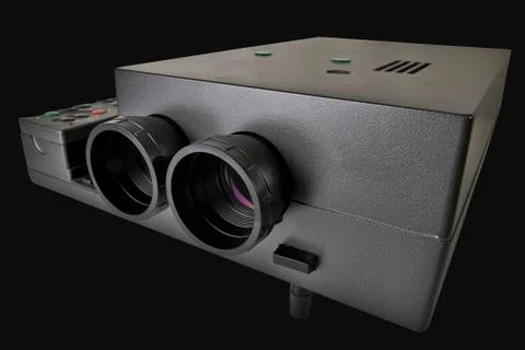 Projector multimedia with two lenses Stock Photos