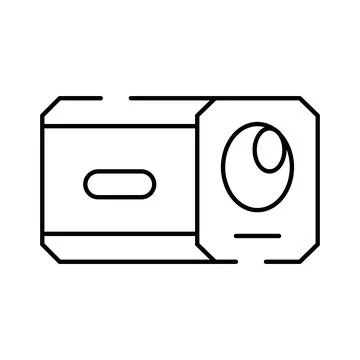 Projector multimedia video presentation equipment line icon Stock Illustration