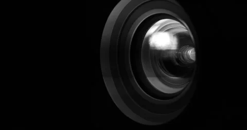 Projector in operating. Movie projector. Black and white video in retro style Stock Footage 284435694