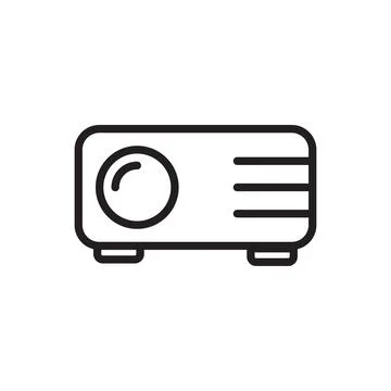 Projector outline icon vector for graphic design, logo, web site, social medi Stock Illustration