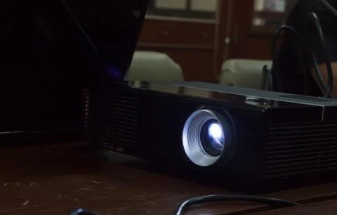 Projector for projection. Stock Photos