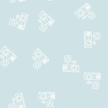Projector repair line seamless pattern Stock Illustration
