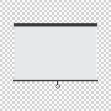 Projector Screen with Copy Space. Blank Presentation Background Stock Illustration