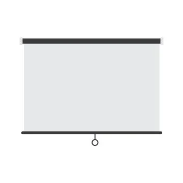 Projector Screen with Copy Space. Blank Presentation Stock Illustration