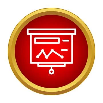 Projector screen displaying business data analysis graph イラスト素材