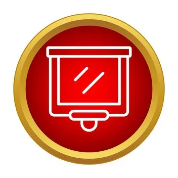 Projector screen equipment for business presentation icon Stock Illustration