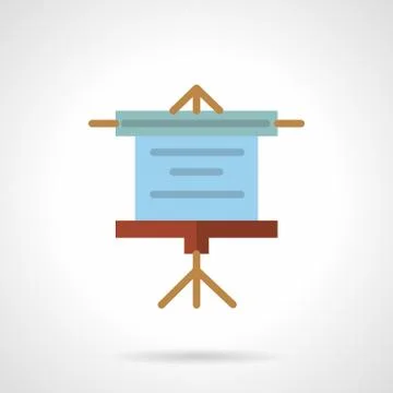 Projector screen flat vector icon Stock Illustration
