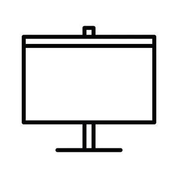 Projector screen icon Stock Illustration