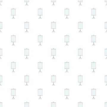 Projector screen icon pattern repeating white background Stock Illustration