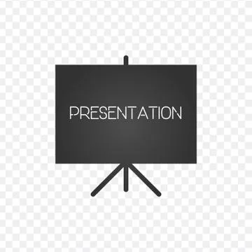 Projector screen icon. presentation sign. Vector illustration. Stock Illustration