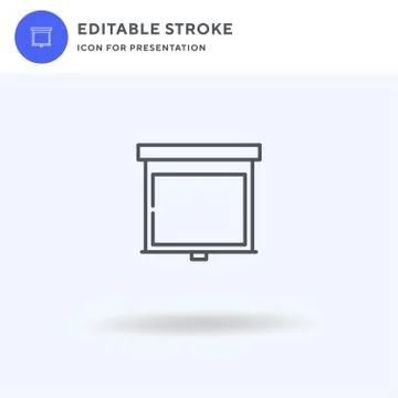 Projector Screen icon vector, filled flat sign, solid pictogram isolated on イラスト素材