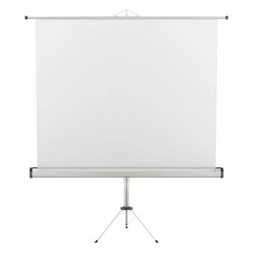 Projector screen with stand, 3D rendering Stock Illustration