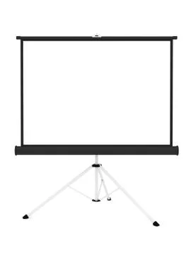 Projector screen on tripod isolated on white background Stock Illustration