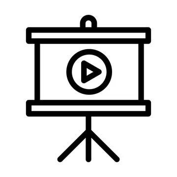Projector Screen Vector Icon Design Illustration Stock Illustration