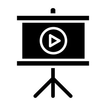 Projector Screen Vector Icon Design Illustration Stock Illustration