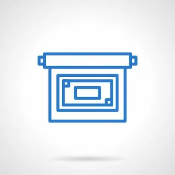 Projector screen vector icon simple line style Stock Illustration