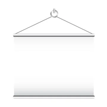 Projector screen on white, stock vector illustration Stock Illustration