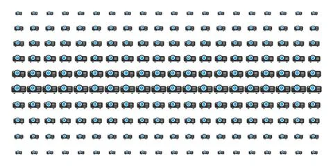 Projector Shape Halftone Array Ilustración de archivo