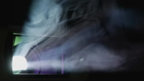Projector smoke dark Stock Footage 235427960