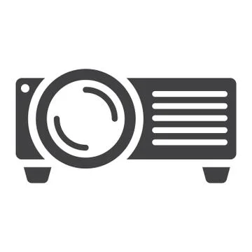 Projector solid icon, presentation and meeting Stock Illustration