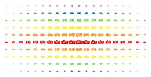 Projector Spectral Halftone Matrix Illustrazione stock