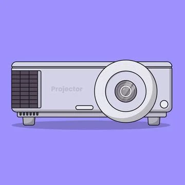 Projector Vector Icon Illustration with Outline for Design Element, Clip Ar.. Stock Illustration