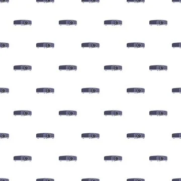 Projector video presentation technology entertainment seamless pattern Stock Illustration