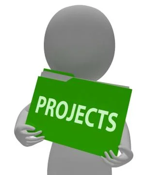 Projects Folder Means Correspondence Folders 3d Rendering Illustration