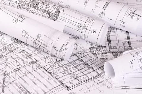 The projects of houses a background Stock Photos