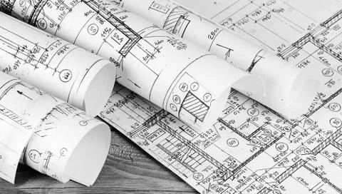 The projects of houses a background Stock Photos