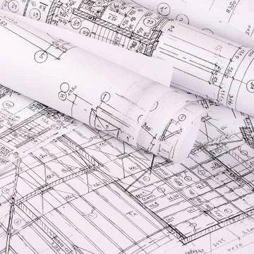 The projects of houses a background Stock Photos