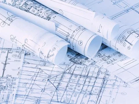 The projects of houses a background Stock Photos