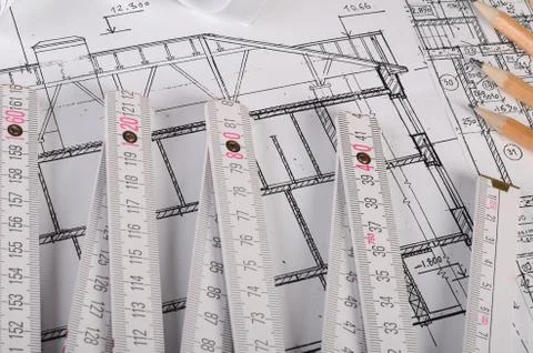 The projects of houses a background Stock Photos