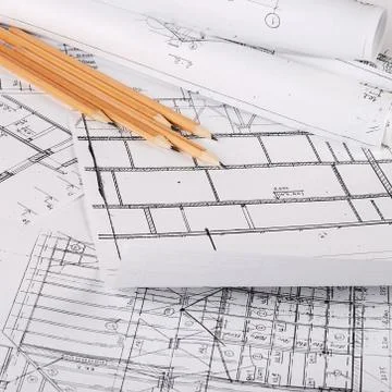 The projects of houses a background Stock Photos