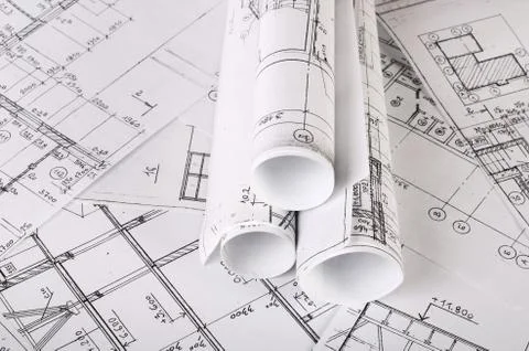 The projects of houses a background Stock Photos