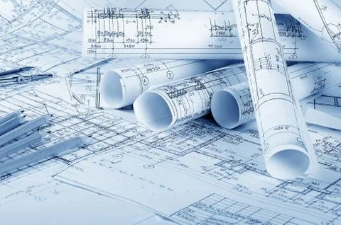 The projects of houses a background 스톡 사진