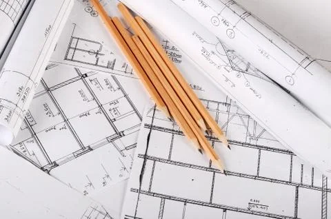 The projects of houses a background Stock Photos