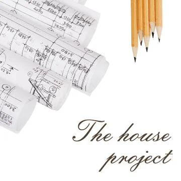 The projects of houses a background Stock Photos