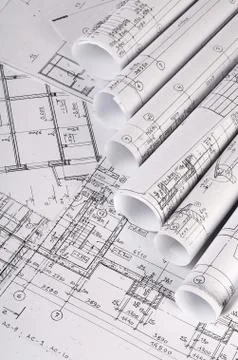 The projects of houses a background Foto stock