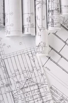 The projects of houses a background 스톡 사진