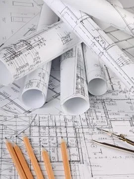 The projects of houses a background Stock Photos