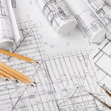 The projects of houses a background Stock Photos
