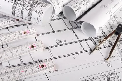 The projects of houses a background Stock Photos