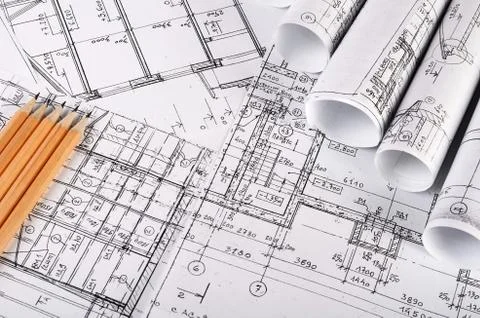The projects of houses a background Stock Photos