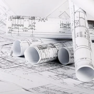 The projects of houses a background Stock Photos